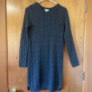 Merona Dark Gray Knitted LS Dress - SZ XS